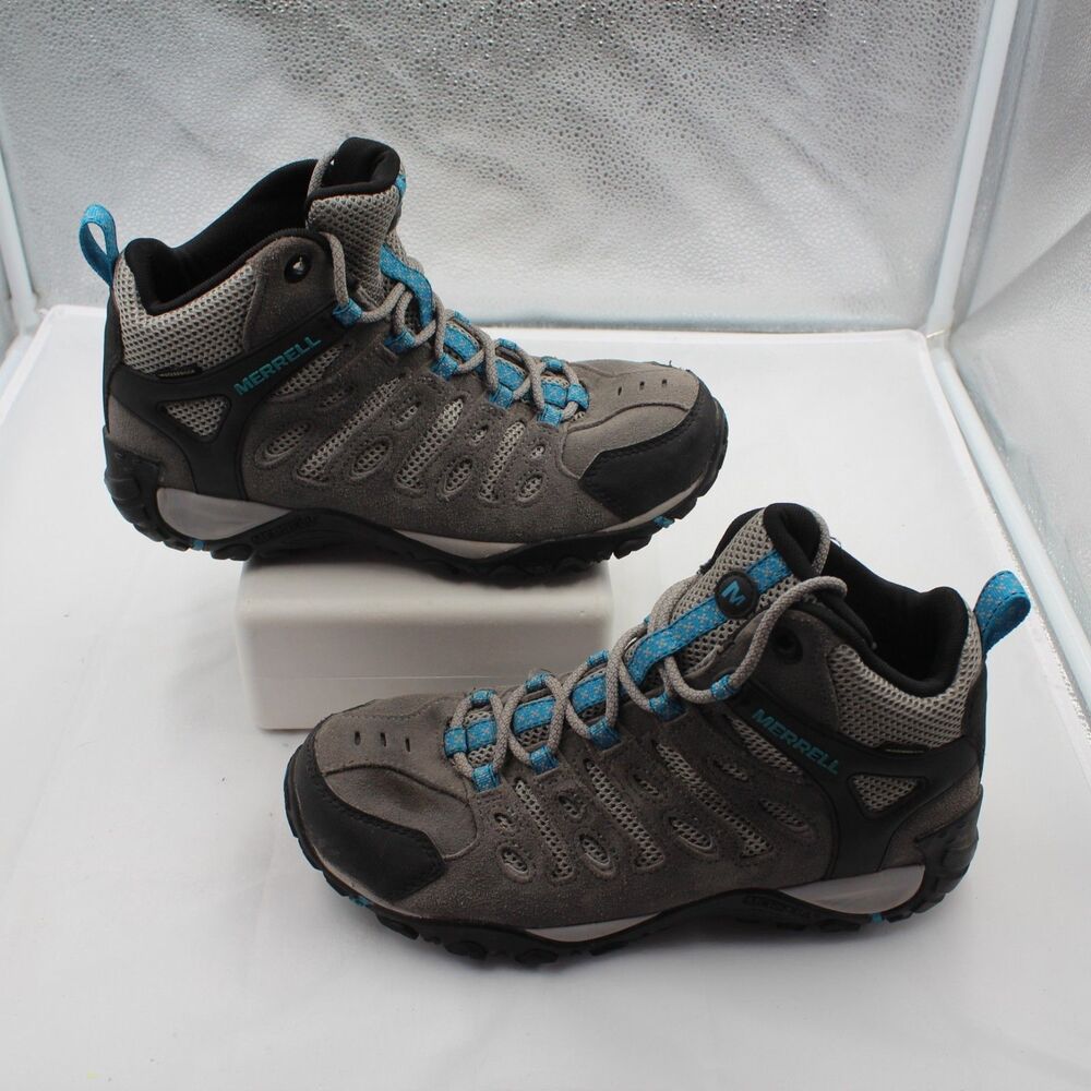 Merrell Crosslander 2 Mid Waterproof Women Size 9 Hiking Boots Charcoal Tahoe